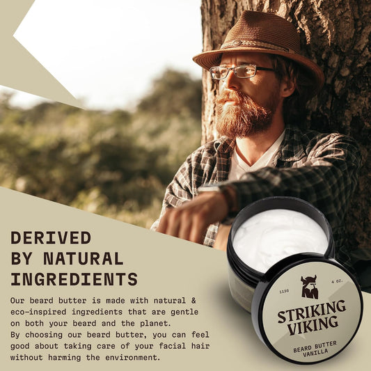 Striking Viking Beard Butter for Men, Vanilla Scent, 4 oz - view 2