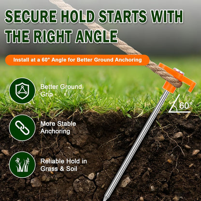 Feed Garden 7 Inch Galvanised Steel Tent Stakes, Pack of 10 - view 4