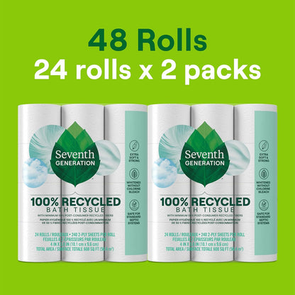 Seventh Generation 100% Recycled 2-Ply Toilet Paper, 48 Rolls - view 3