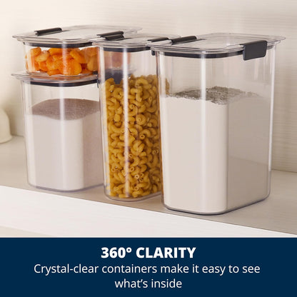 Rubbermaid Brilliance 12-Cup Airtight Food Storage Container, Clear/Grey - view 4