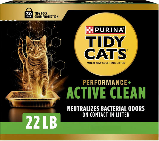 Purina Tidy Cats Performance Plus Active Clean Cat Litter, 22 lb Box
