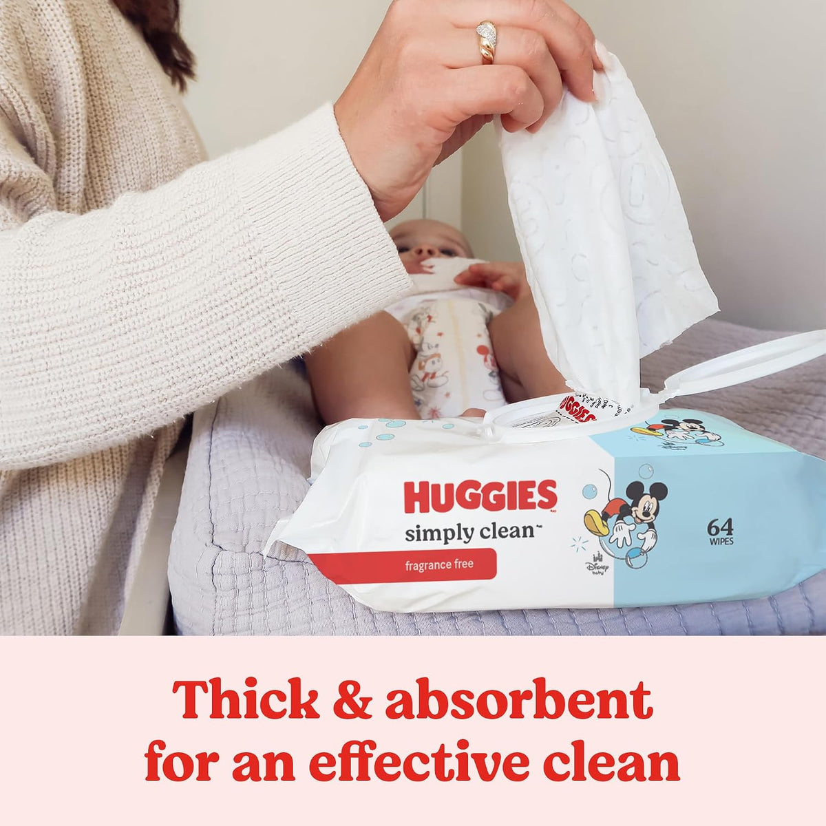 Huggies Simply Clean Unscented Baby Wipes, 3 Packs, 192 Wipes - view 3