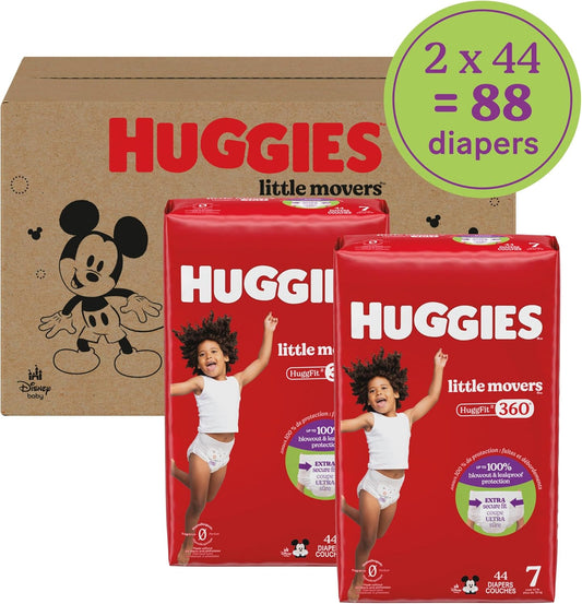 Huggies Little Movers HuggFit 360 Nappy Pants, Size 7, 88 Count - view 2