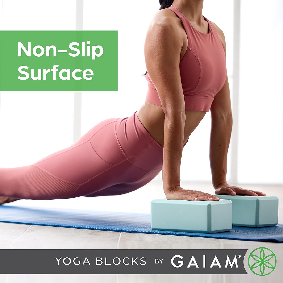 Gaiam Yoga Block, EVA Foam, Lagoon - view 5