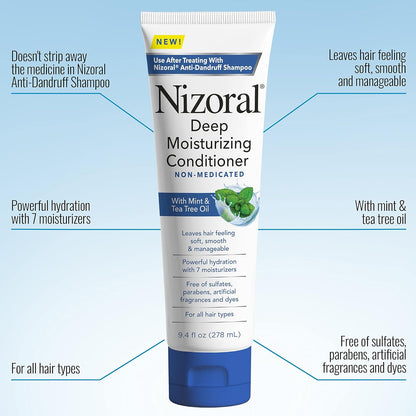 Nizoral Anti-Dandruff Shampoo, 7 Oz + Deep Moisturizing Conditioner, 9.4 Oz Bundle