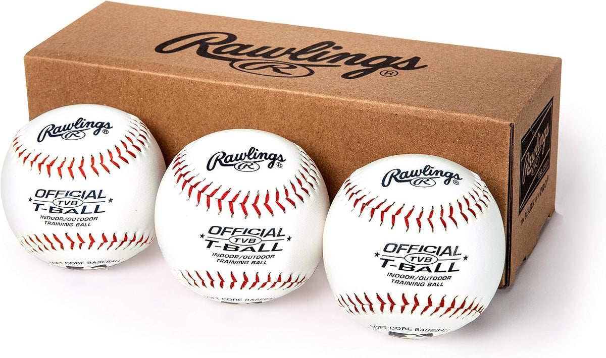 Rawlings Official T-Balls TVB, Youth 6U, Box of 3