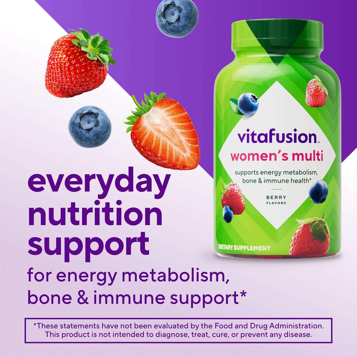 Vitafusion Women's Multivitamin Gummies, Berry Flavour, 120 Gummies - view 3