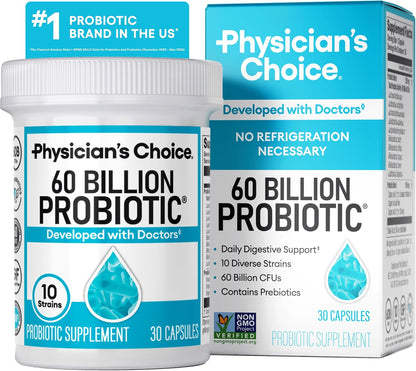 Physician's Choice Probiotics 60 Billion CFU, 10 Strains, 30 Capsules