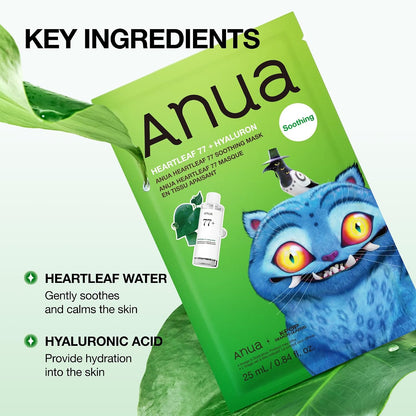 Anua Heartleaf 77 Soothing Hydrating Sheet Mask, 10 Sheets - view 3