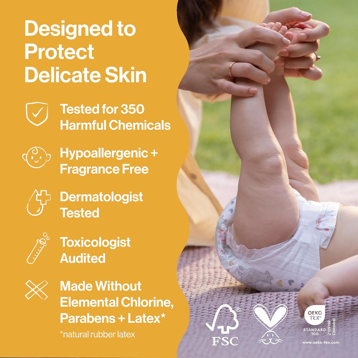 The Honest Company Clean Conscious Nappies, Size 3, Just Peachy, 120 Count — alternate product view