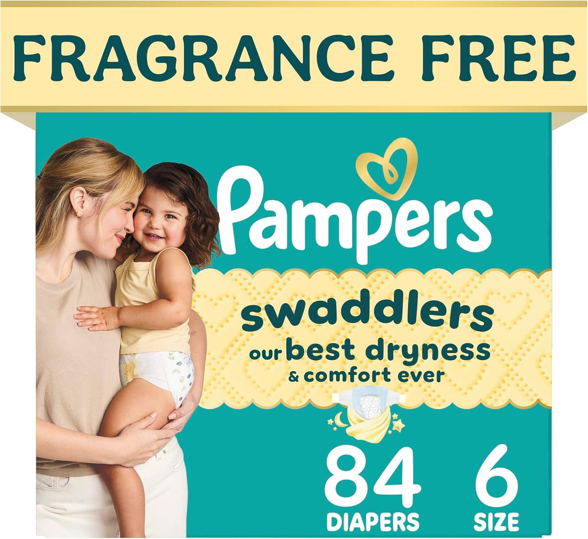 Pampers Swaddlers Nappies Size 6 (23-44 lbs), 84 Count — product view
