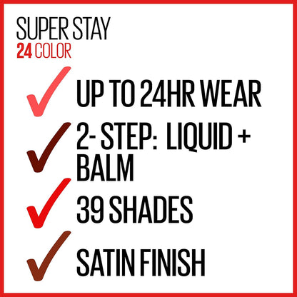 Maybelline SuperStay 24 2-Step Liquid Lip Colour 110 So Pearly Pink 0.14 oz - view 6