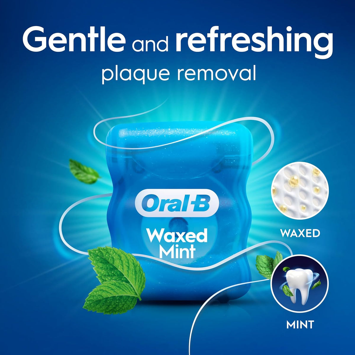 Oral-B Satin Tape Waxed Dental Floss, Mint, 50 m, Pack of 2 - view 2