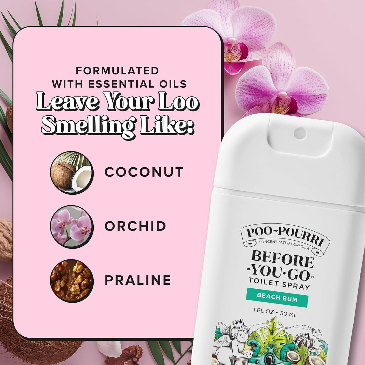 Poo-Pourri Before-You-Go Pocket Toilet Spray, Beach Bum, 1 fl oz (30 ml) - view 6
