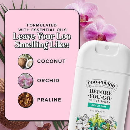 Poo-Pourri Before-You-Go Pocket Toilet Spray, Beach Bum, 1 fl oz (30 ml) - view 6