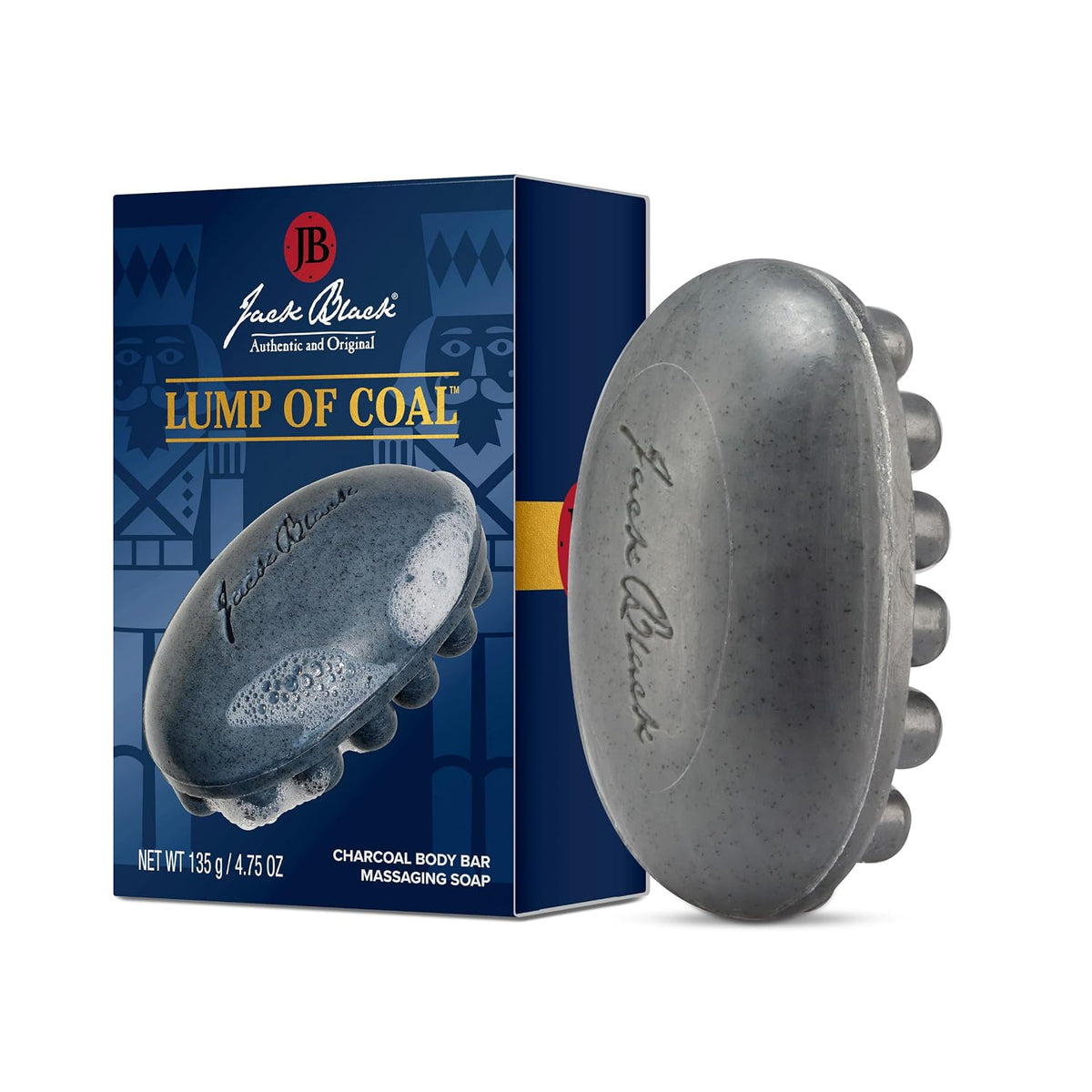 Jack Black Lump of Coal Holiday Charcoal Soap Bar for Men 4.75 oz — product view