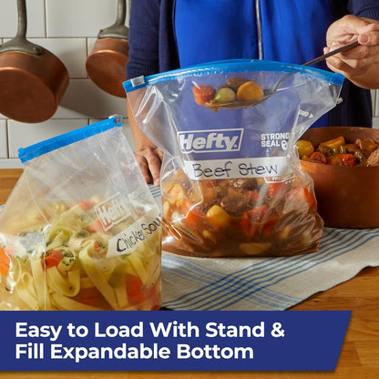 Hefty Slider Freezer Bags, Gallon Size, 56 Count - view 5