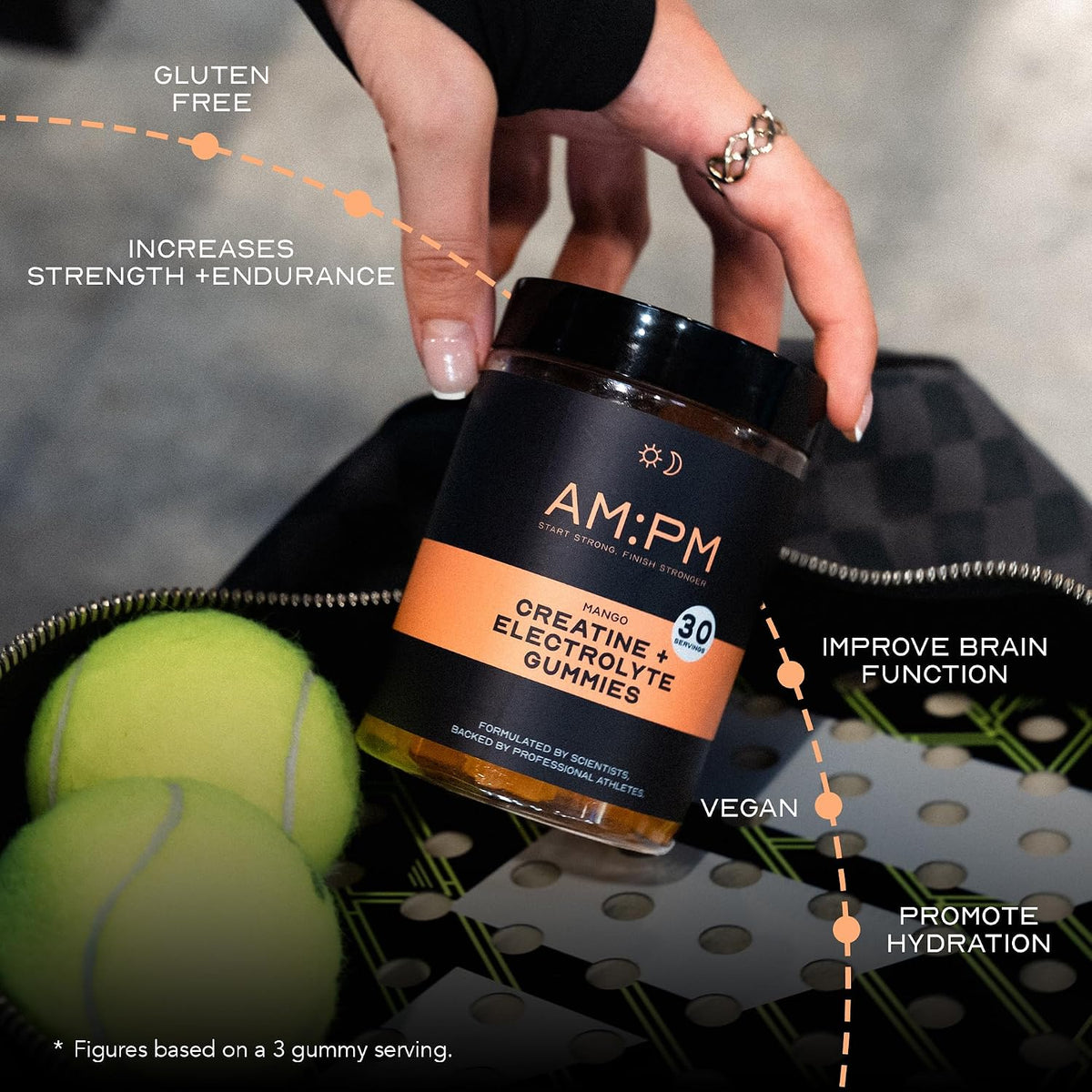 AM:PM Nutrition Creatine Gummies 5,000 mg Per Serving 90 Count - view 3