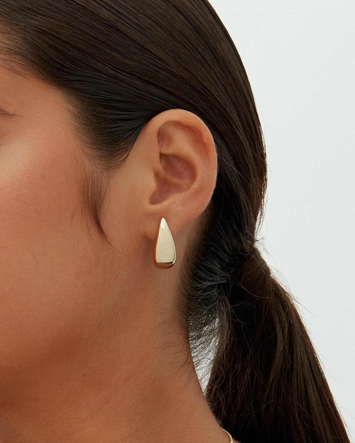 PAVOI Statement Huggie Earrings, 925 Silver Post, 14K Gold Plated - view 3