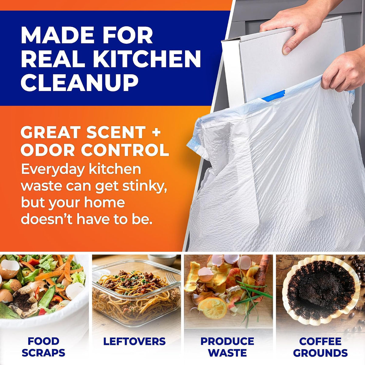 Hefty Ultra Strong 13 Gallon Kitchen Bin Bags, Fabuloso Lavender, 80 Count - view 5