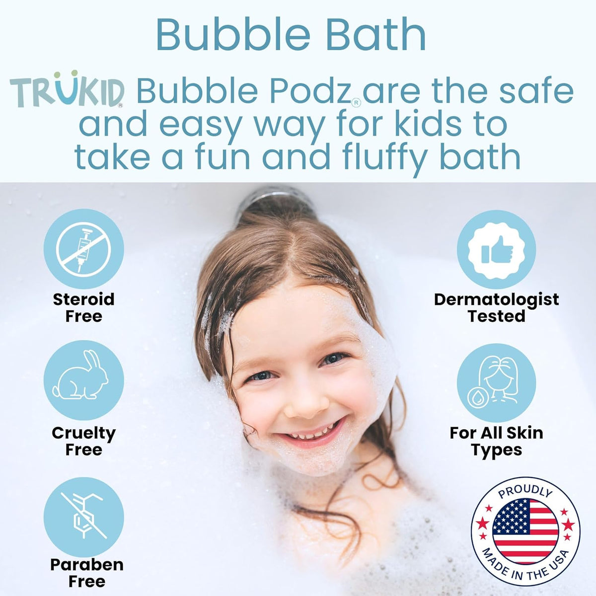 TruKid Bubble Podz Bubble Bath for Kids, Lavender, 24 Pods - view 2