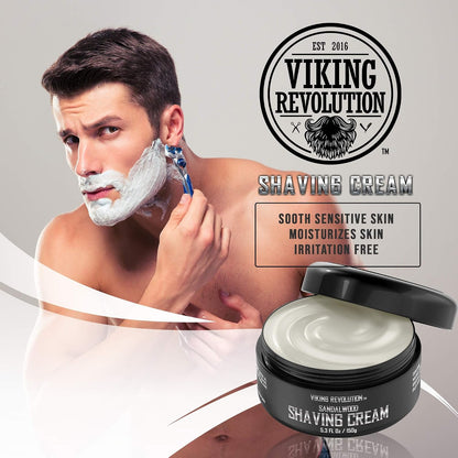 Viking Revolution Shaving Cream for Men, Sandalwood, 5.3 oz - view 2