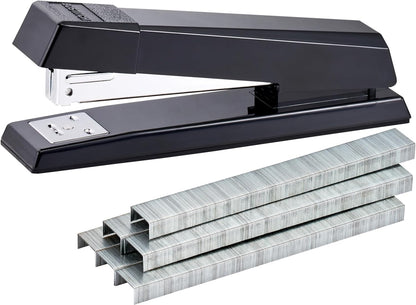 Bostitch No-Jam Premium Desktop Stapler, 25 Sheet, Black, with Staples