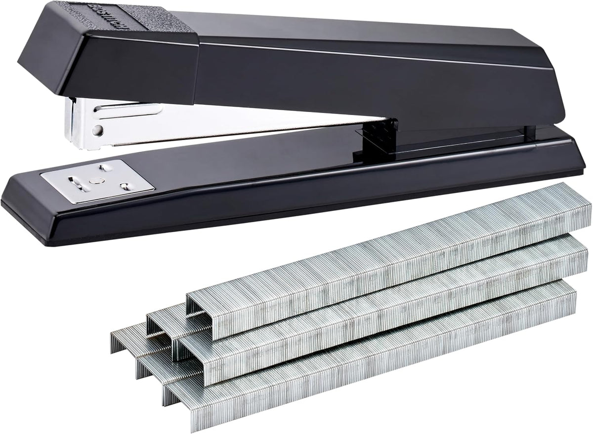 Bostitch No-Jam Premium Desktop Stapler with 1,250 Staples, Black — product view