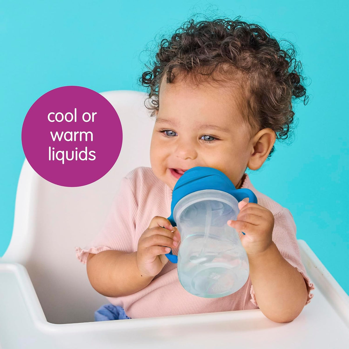 b.box Sippy Cup with Weighted Straw 240 ml (8 oz) Cobalt - view 6