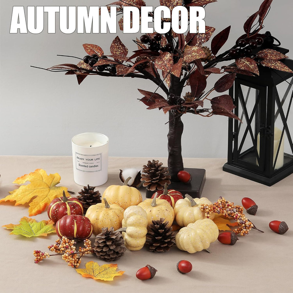 Artgar Pumpkin Decor Set, 23 Piece Autumn Harvest Bowl Fillers - view 4
