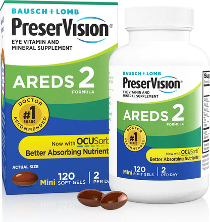 PreserVision AREDS 2 Eye Vitamin and Mineral Supplement, 120 Softgels