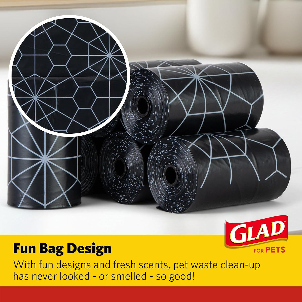 Glad for Pets Extra Large Scented Dog Poop Bags, Fresh Scent, 90 Count - view 5