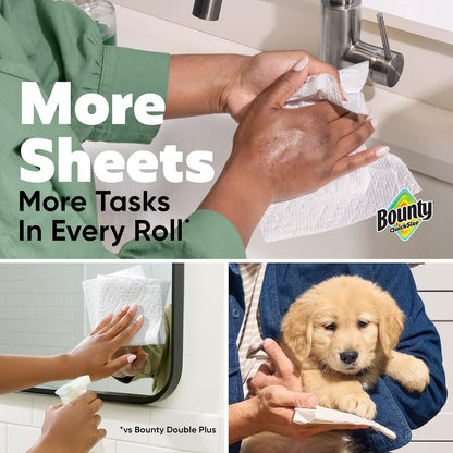 Bounty Quick-Size Paper Towels, White, 12 Family Triple Rolls - view 5