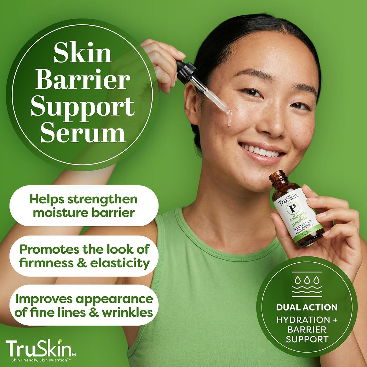 TruSkin Peptide Face Serum with Tripeptide-29 & Ceramides, 30 ml (1 fl oz) - view 3