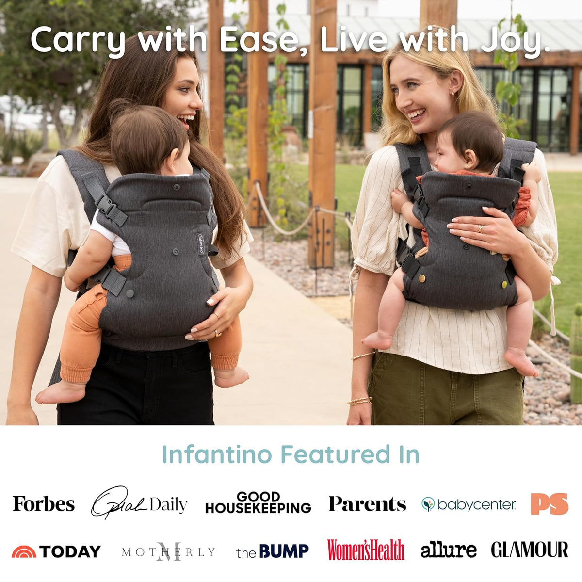 Infantino Flip Luxe 4-in-1 Baby Carrier, 7-35 lbs, Onyx - view 6