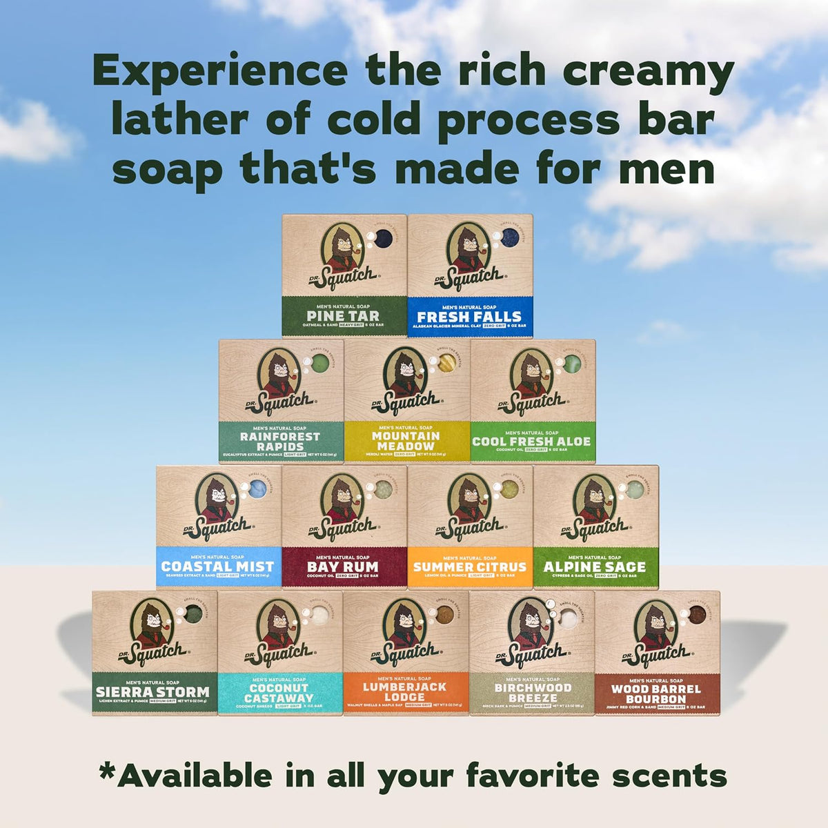 Dr. Squatch Natural Men's Bar Soap, 5 oz, Pack of 5 - view 6