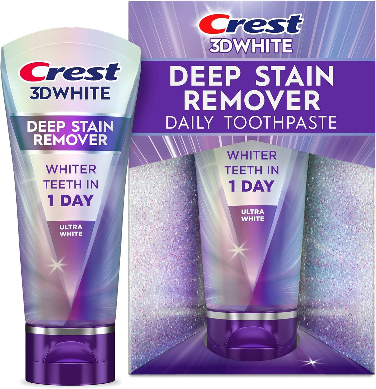 Crest 3D White Deep Stain Remover Ultra White Toothpaste, 2.1 oz