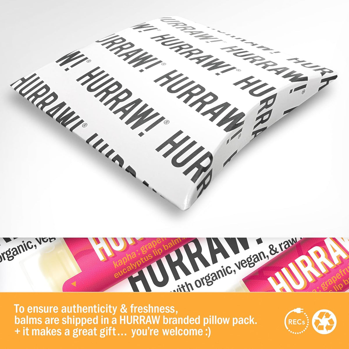Hurraw! Kapha Lip Balm, Grapefruit Ginger Eucalyptus, 4.8 g - view 4