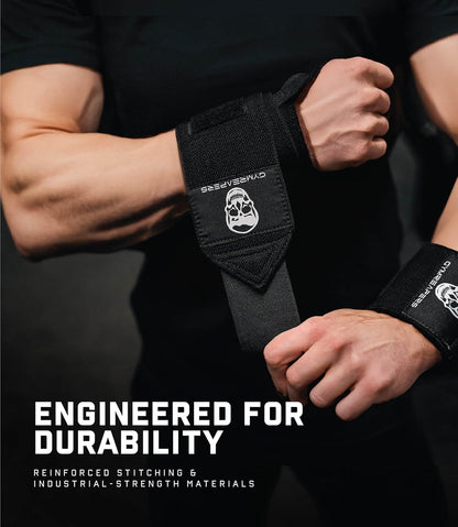 Gymreapers Weightlifting Wrist Wraps 18 Inch, Black - view 3