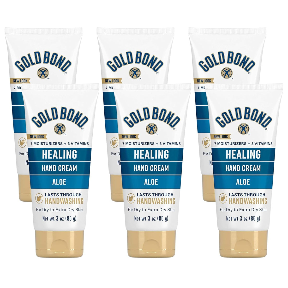 Gold Bond Healing Hand Cream with Aloe, 85 g (3 oz), Pack of 6 — product view