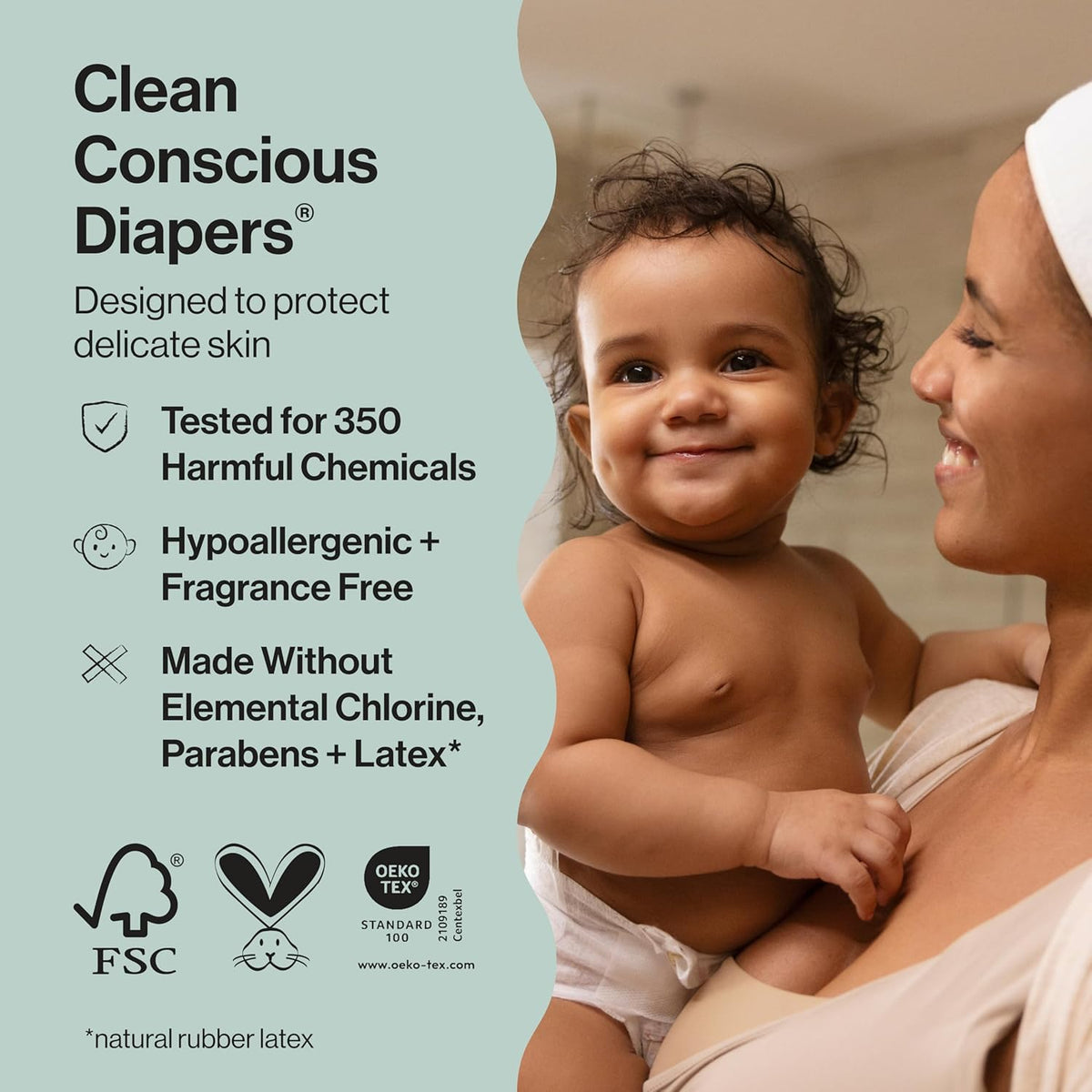 The Honest Company Daytime Nappies, Rose Blossom, Size 2, 72 Count - view 2