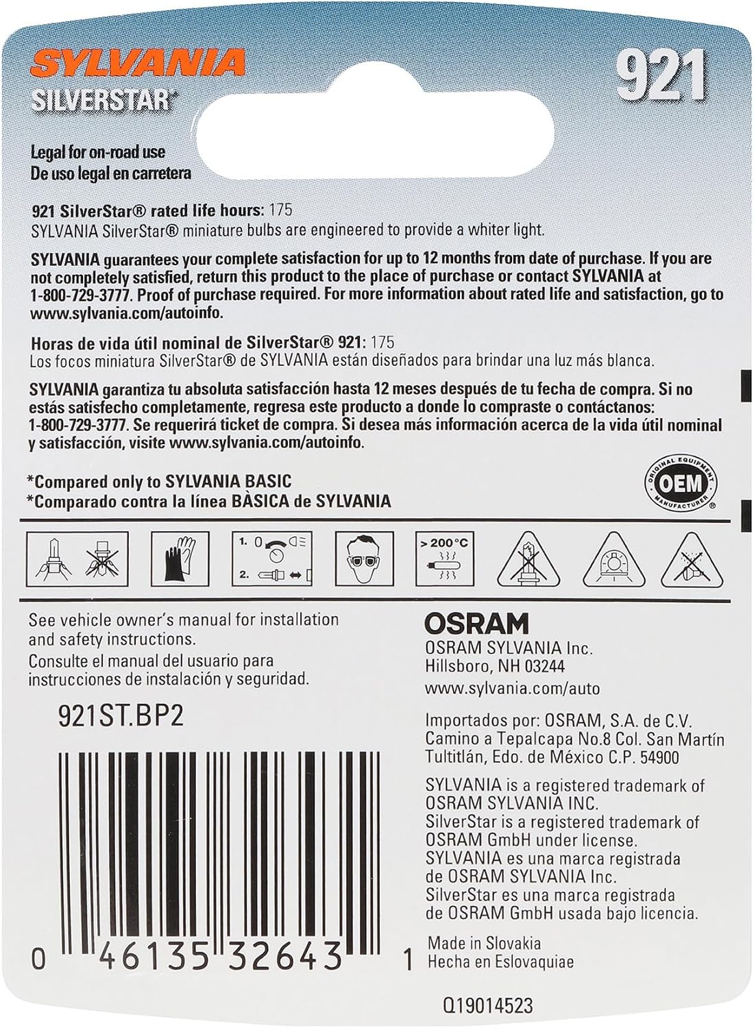 SYLVANIA 921 SilverStar Mini Bulbs, 2 Bulbs - view 2