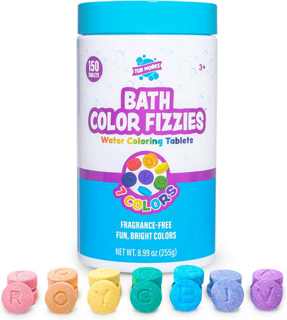 Tub Works Bath Colour Fizzies, 150 Count, 7 Colours