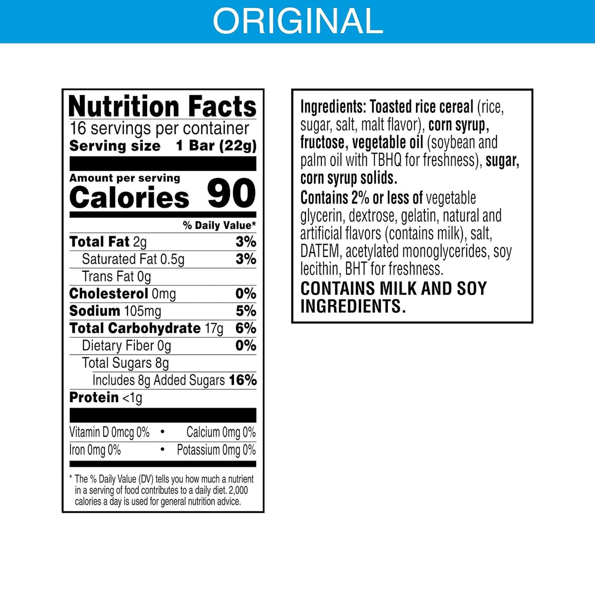 Kellogg's Rice Krispies Treats Original Marshmallow Squares, 16 Bars, 12.4 oz — alternate product view