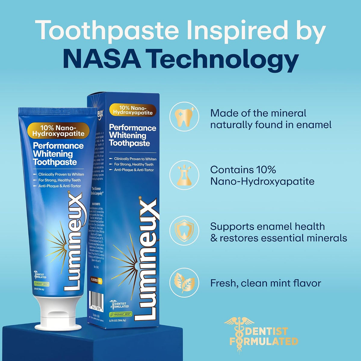 Lumineux 10% Nano Hydroxyapatite Whitening Toothpaste, 3.75 oz - view 3