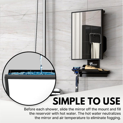 ToiletTree Products Fogless Shower Mirror with Squeegee, Tall - view 4