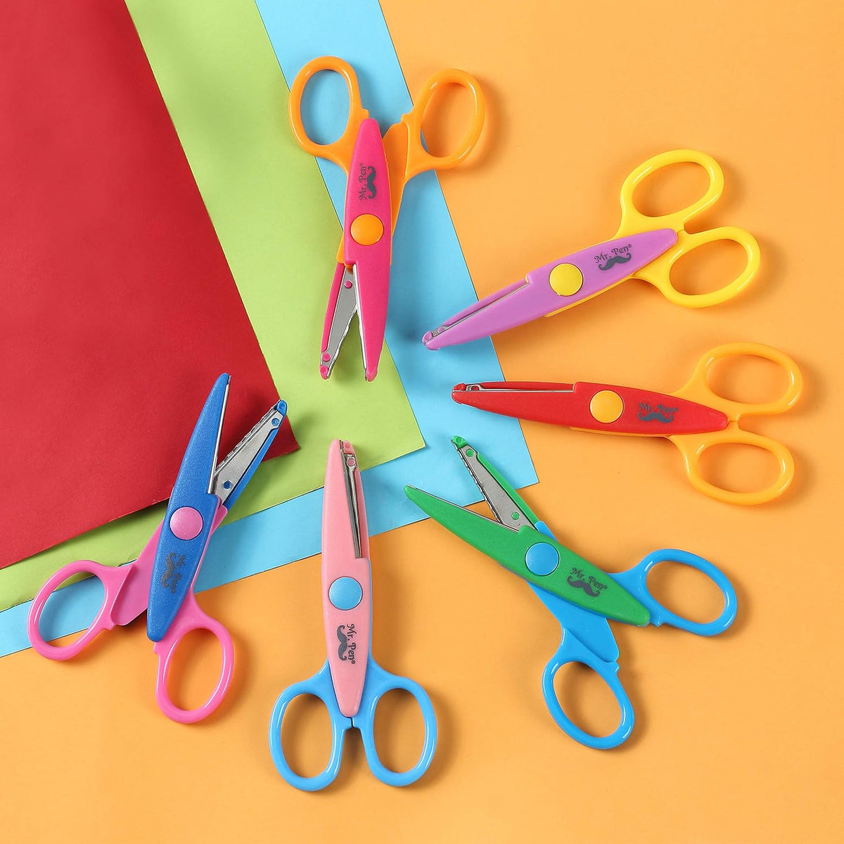 Mr. Pen Decorative Edge Craft Scissors, 6 Pack - view 6
