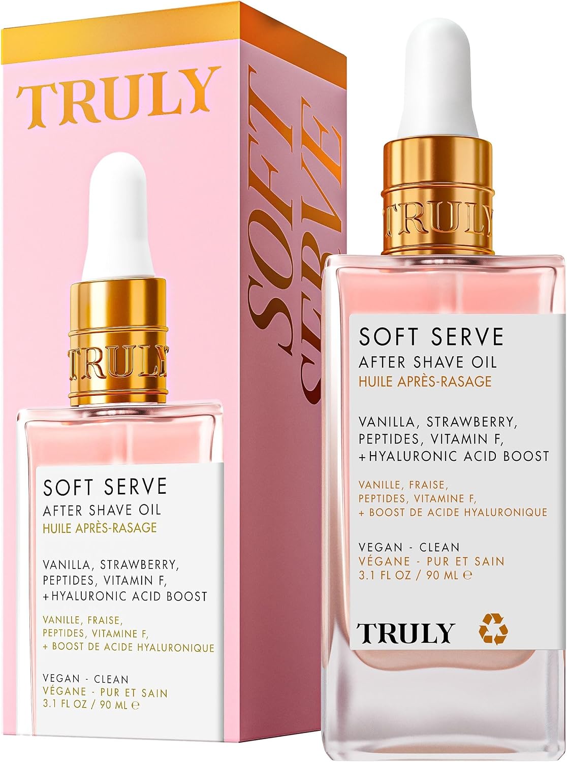 Truly Beauty Soft Serve After Shave Oil Strawberry Vanilla 3.1 fl oz — product view