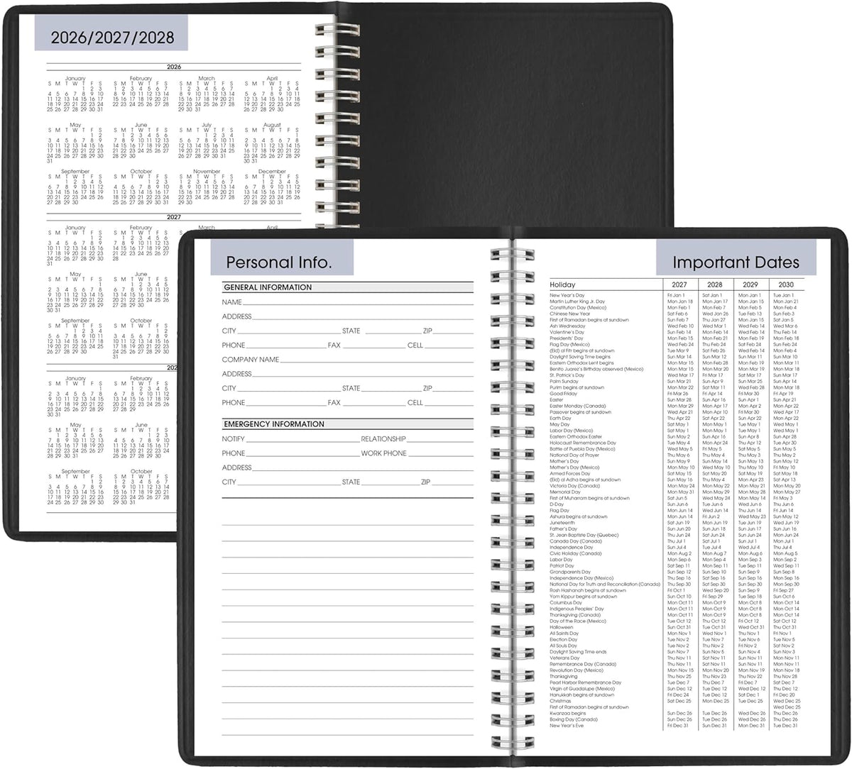 AT-A-GLANCE 2027 DayMinder Weekly Appointment Book, 5 x 8, Black - view 5