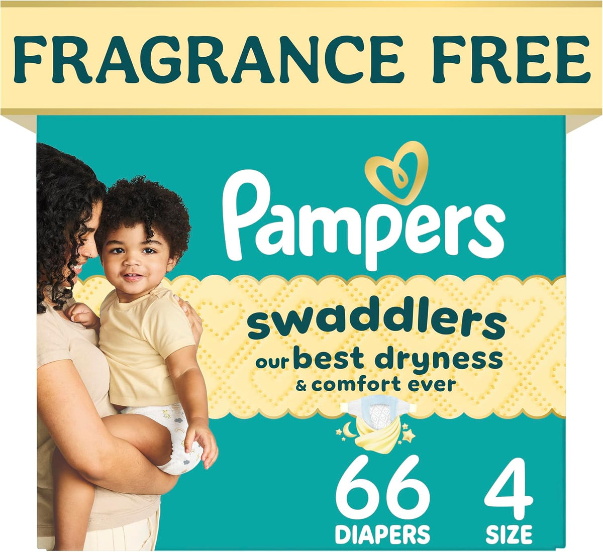 Pampers Swaddlers Nappies Size 4 (15-34 lbs), 66 Count — product view